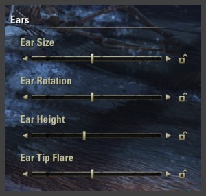 Character creation - Ear sliders
